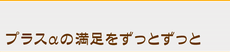 プラスαま満足をずっとずっと