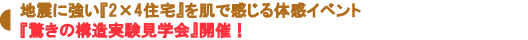 『驚きの構造実験見学会』開催!