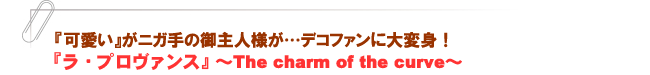 『ラ・プロヴァンス』 ~The charm of the curve~