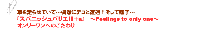 『スパニッシュバリエⅢ+a』 ~Feelings to only one~